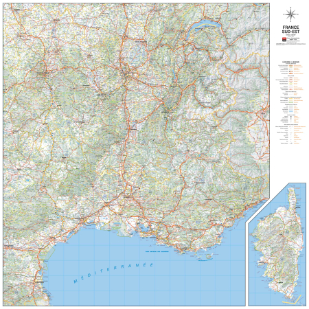 Carte de France quart sud-est - 2021 - Blay-Foldex