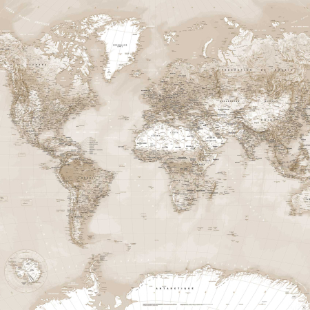 Poster du monde vintage sépia